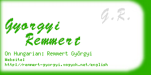 gyorgyi remmert business card